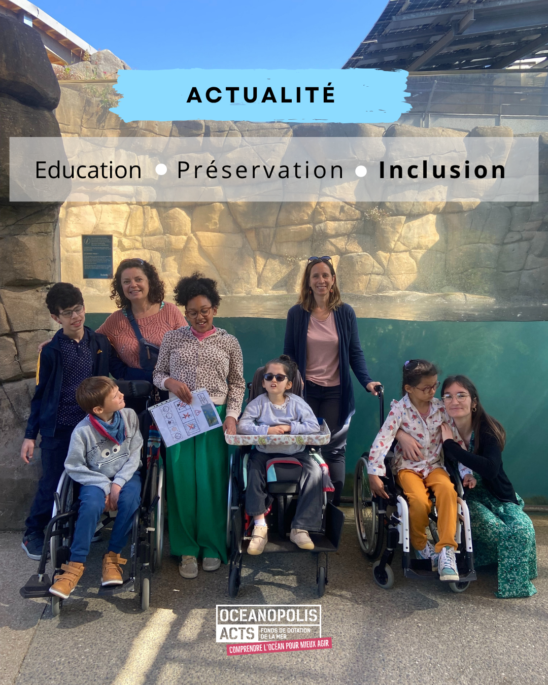 photo groupe d'enfants en situation de handicap